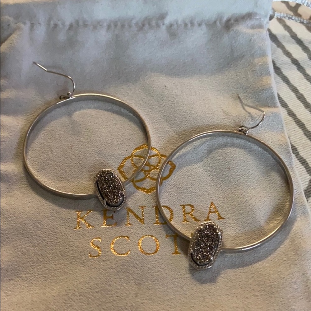 Kendra Scott silver hoop earrings
